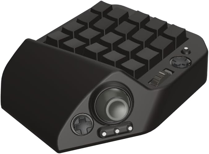 ジョイスティック付き41キー片手ゲーミングキーボード(スタンダード・オールブラック)