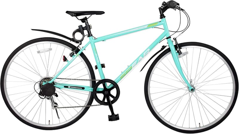 自転車 700C タイヤ フェンダー・LEDライト・ケーブルロック付 6速シフター 適用身長160cm以上