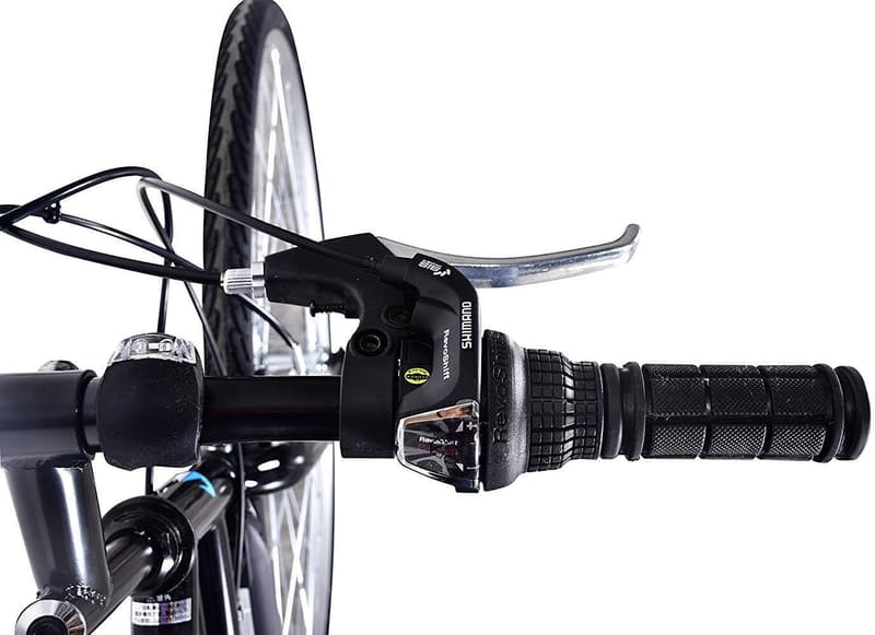自転車 700C タイヤ フェンダー・LEDライト・ケーブルロック付 6速シフター 適用身長160cm以上