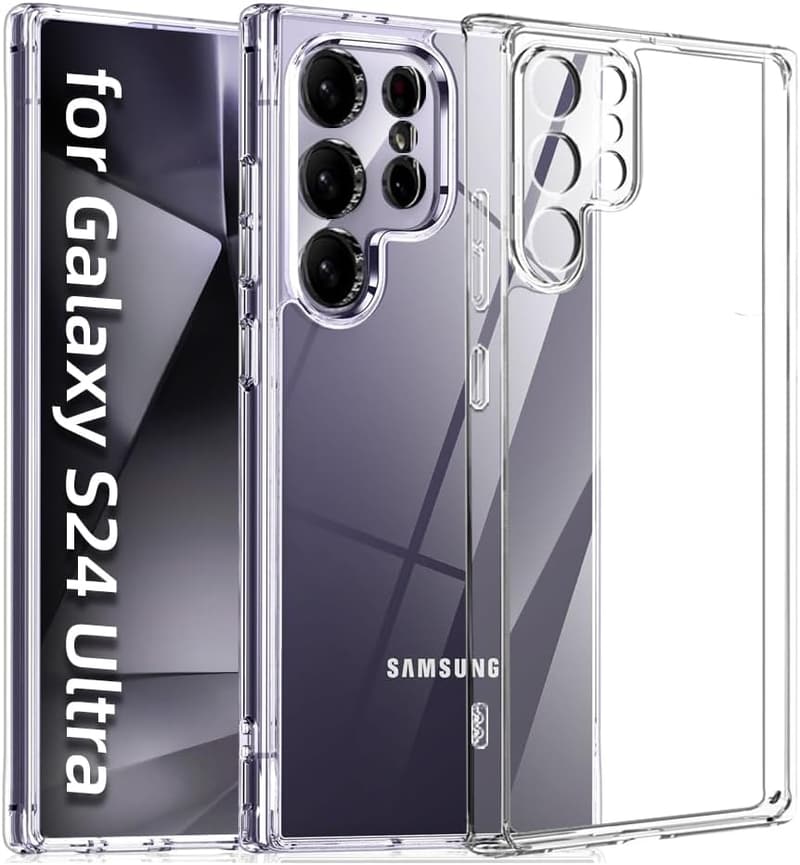 Galaxy S24 Ultra 用 軽量クリアTPU+PCケース 耐衝撃・レンズ保護・米軍MIL規格取得