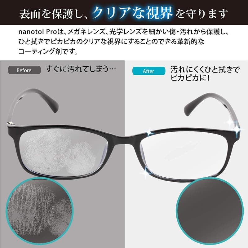 メガネ・サングラス用傷防止クリーナー nanotol Pro