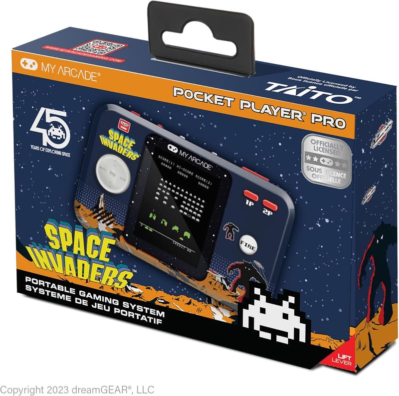 レトロポータブルビデオゲーム：スペースインベーダーズポケットプレイヤー 2.75インチカラーディスプレイ