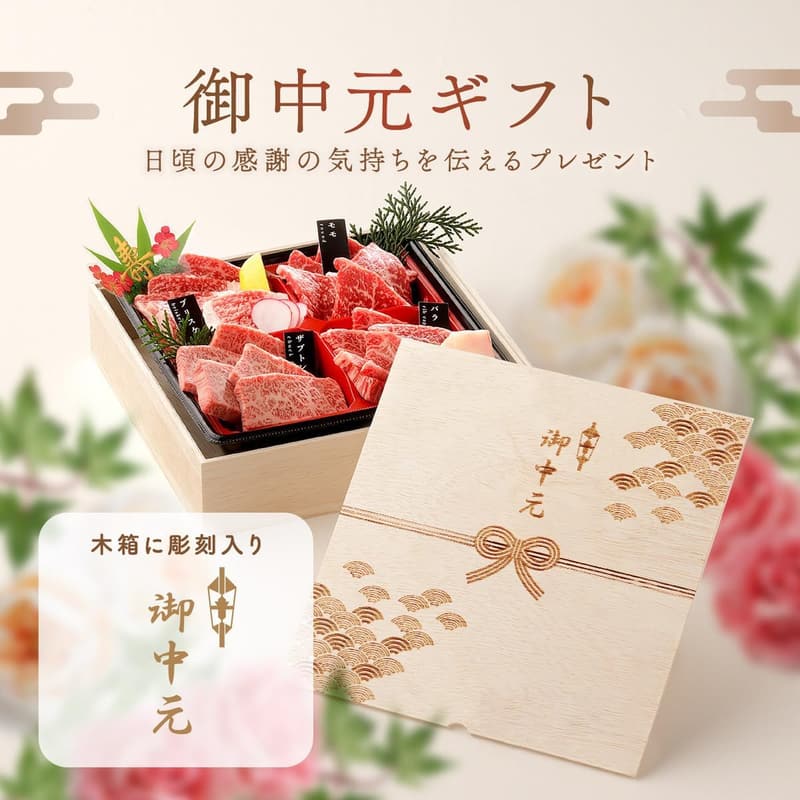 お中元 ギフト 国産黒毛和牛 焼肉セット A4/A5等級 240g 1段重