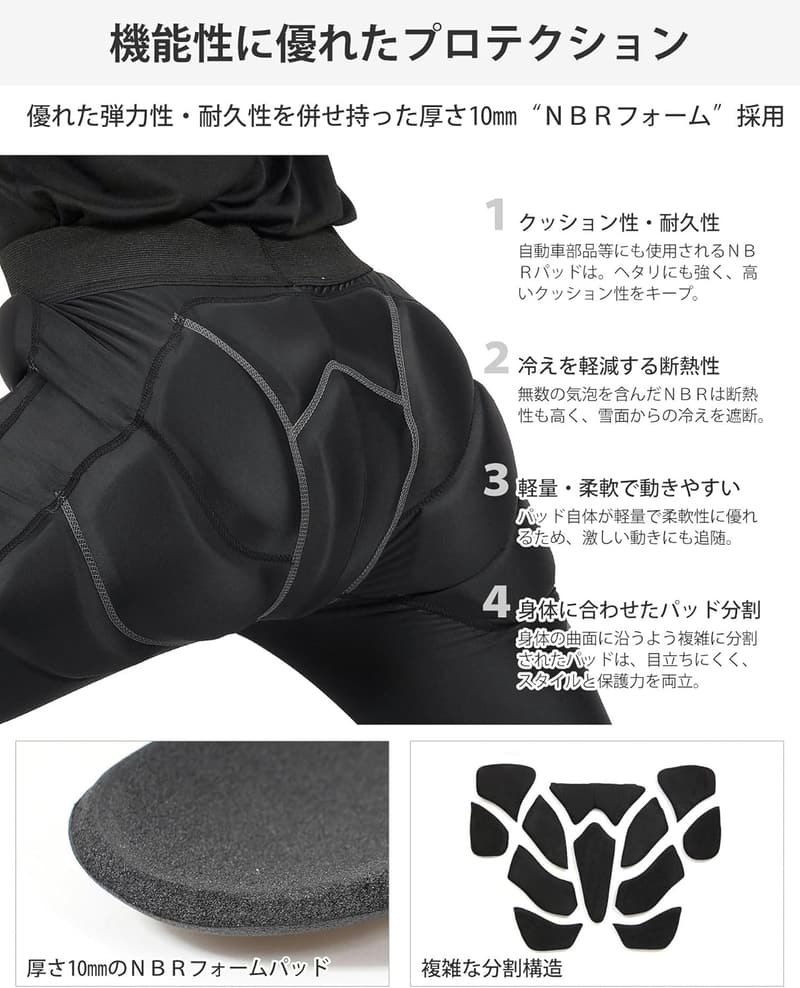ヒッププロテクター ロング メンズ レディース 【NBRパッド使用】 VA-3008