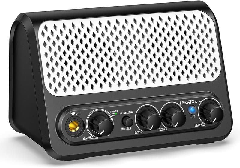 小型10Wギターアンプ Bluetooth対応 ヘッドホン可 ホワイト