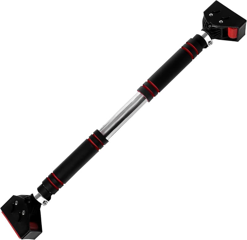 自宅で簡単設置できる懸垂バー - 安全ロック付き、滑り止め、穴あけ・ネジ不要