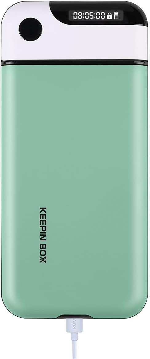 スマホ依存症対策タイムロッキングコンテナ USB充電式 グリーン