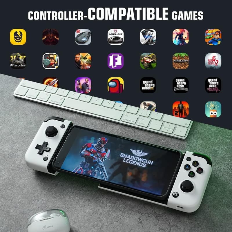 Xbox専用 モバイルゲームコントローラー Android Type-C対応 xCloud/Stadia/Luna対応｜1ヶ月Xbox Game Pass Ultimate無料 (ホワイト)