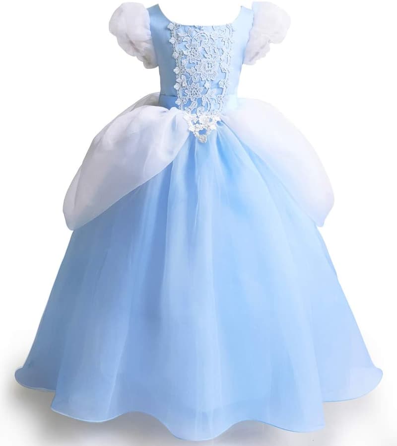 シンデレラドレス キッズコスチューム プリンセスドレス 110cm 発表会・誕生日・ハロウィンに最適