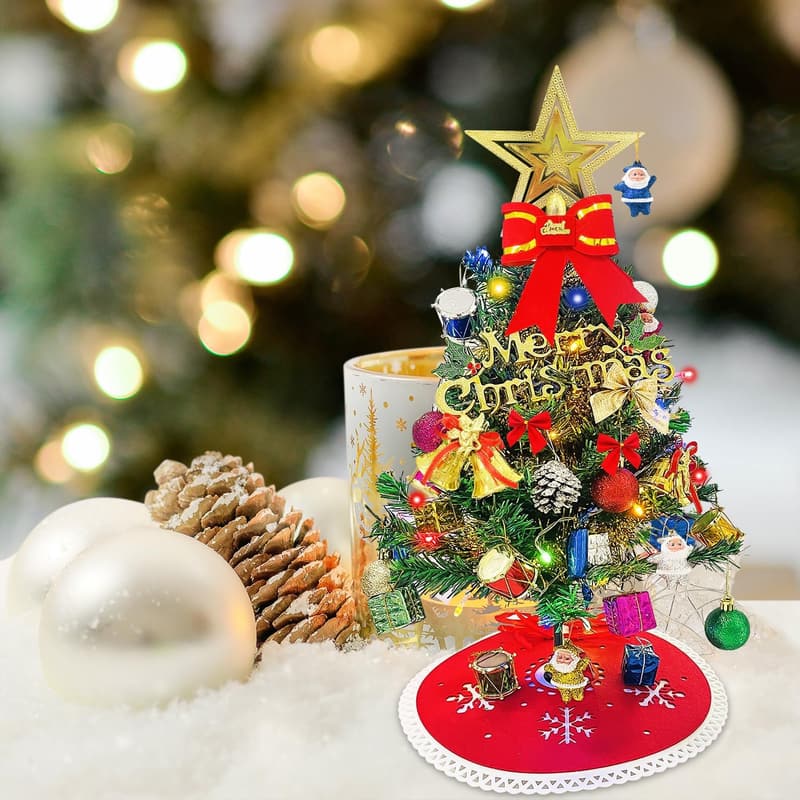 クリスマス ミニツリー 電飾付き 60cm オーナメントセット 玄関用 インテリア用品
