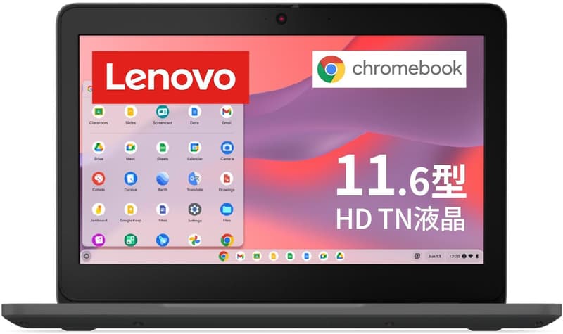Lenovo Chromebook 100e 11.6インチ タッチスクリーン 日本語キーボード グラファイトグレー