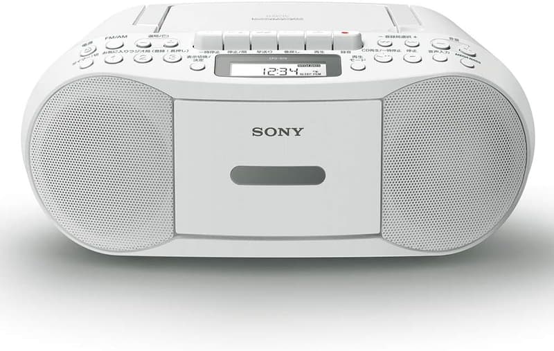 録音可能ソニーAUX対応CDラジカセCFD-S70（ホワイト）