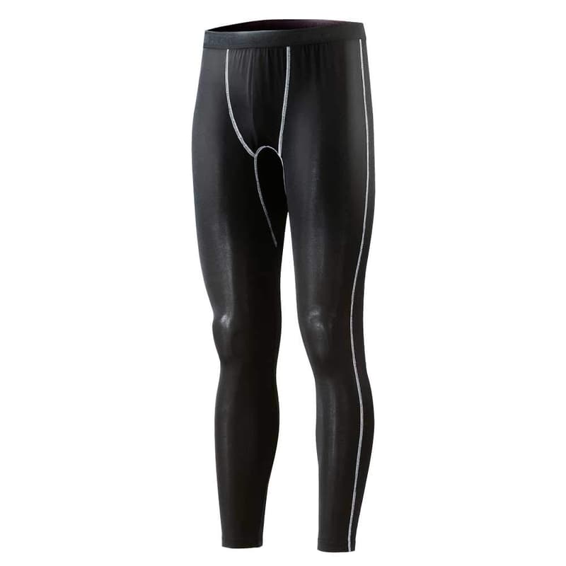 夏用メンズインナー ロングパンツ [コンプレッション 吸汗速乾 UVカット] JW-632 ブラック LL