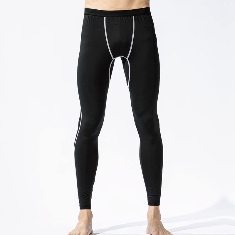 夏用メンズインナー ロングパンツ [コンプレッション 吸汗速乾 UVカット] JW-632 ブラック LL