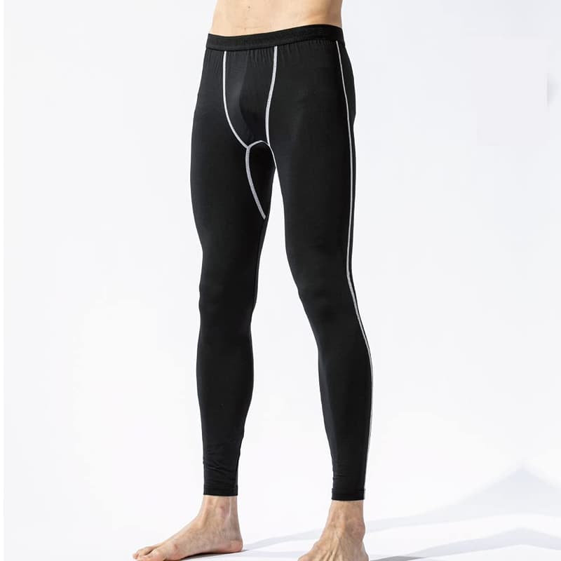 夏用メンズインナー ロングパンツ [コンプレッション 吸汗速乾 UVカット] JW-632 ブラック LL