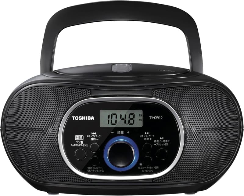 Bluetooth対応コンパクトCDラジオ（横型） ブラック TY-CW10(K)