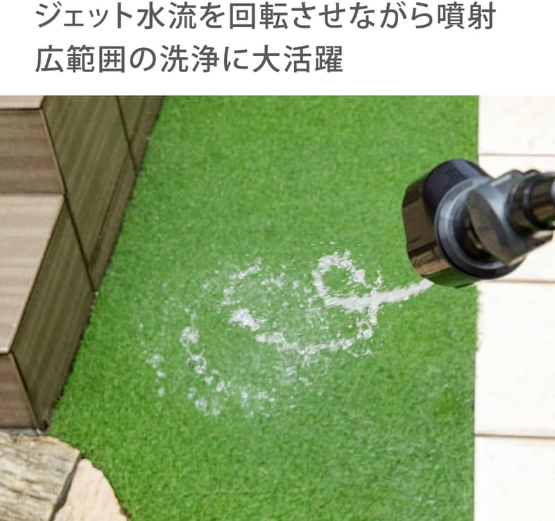 散水ノズル サイクロンウォッシャー 普通ホース用 洗車・清掃用ジェットノズル G1135BK
