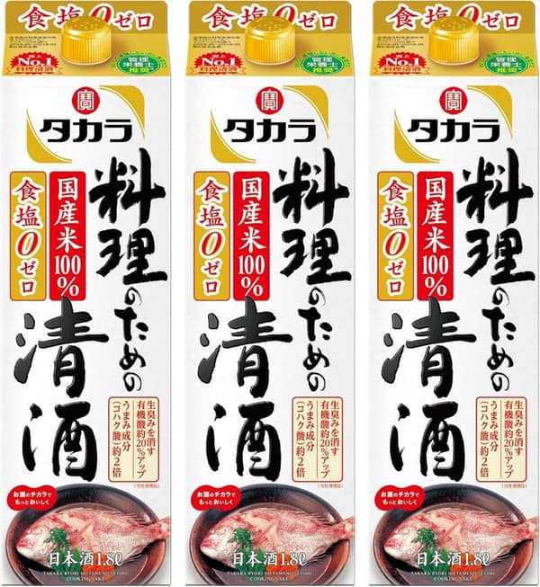 減塩推奨 日本酒 料理用パック 1800ml×3本セット