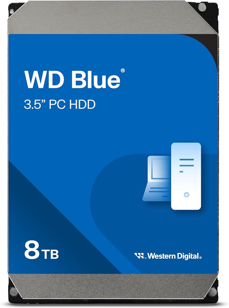 WD Blue 8TB 内蔵HDD 3.5インチ SATA CMR 256MBキャッシュ【国内正規品】