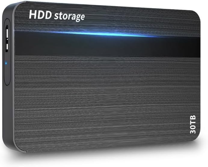 30TB 外付けHDD 軽量ポータブル・超薄型・防塵・防水・5年保証