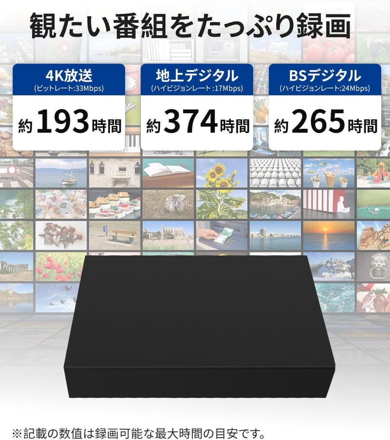 3TB外付けHDD 絶速データ転送 テレビ録画対応 PC・TV・ゲーム機対応