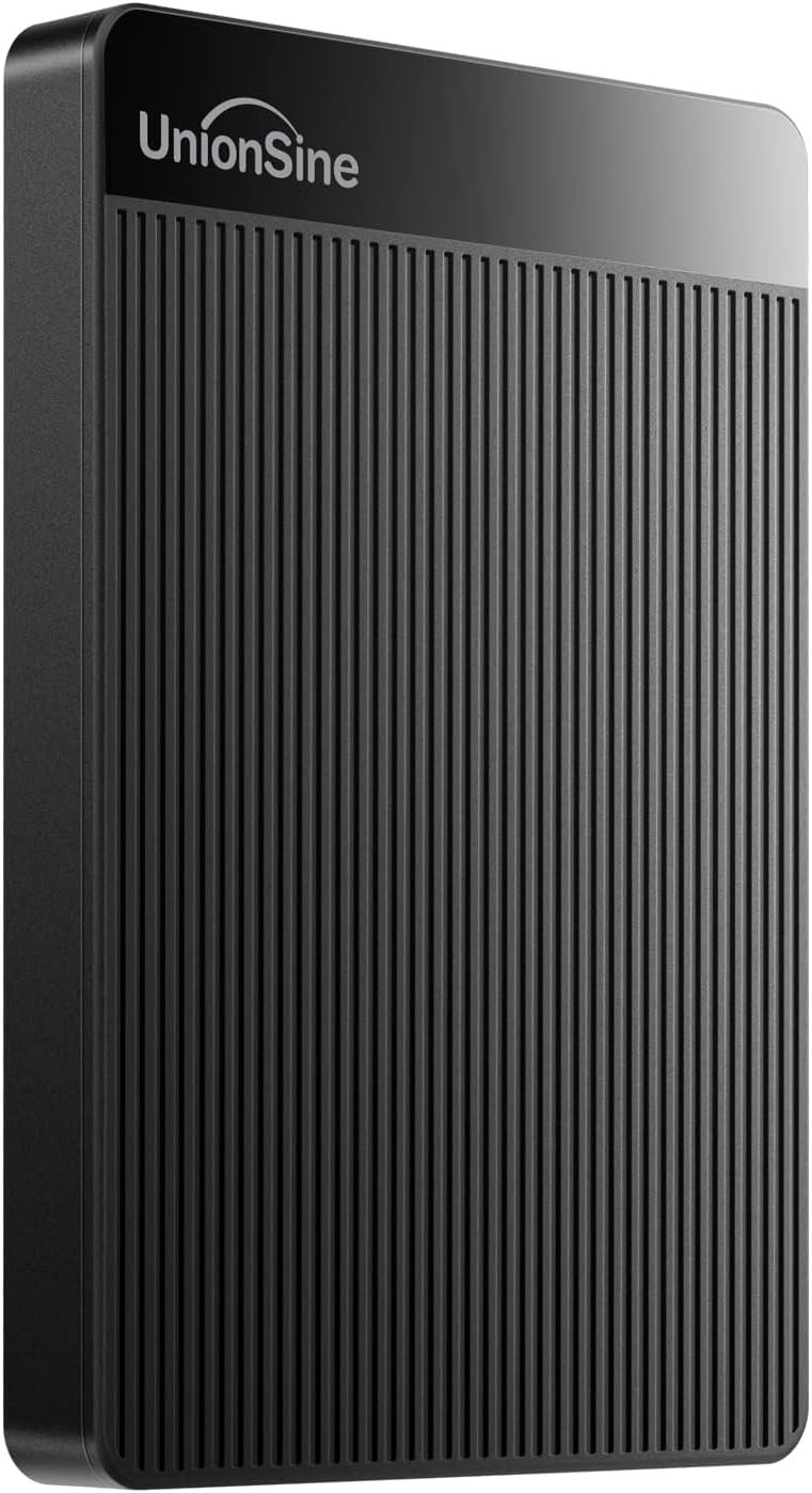 UnionSine 1TB ポータブル外付けハードディスク USB3.0対応 (黒)