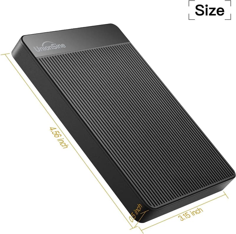 UnionSine 1TB ポータブル外付けハードディスク USB3.0対応 (黒)