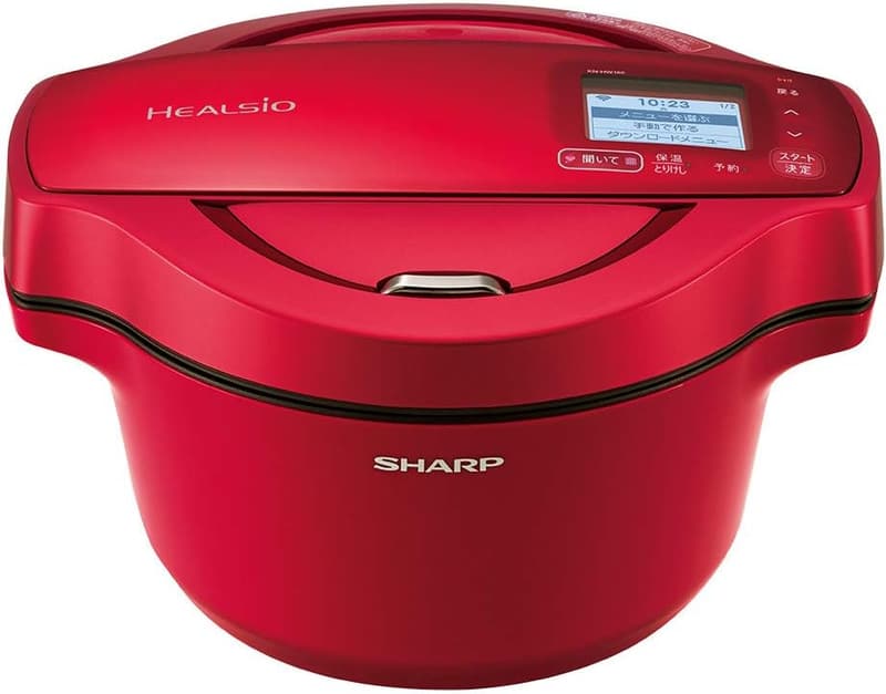 ヘルシオ ホットクック 無水調理鍋 1.6L スマホ連携 2~4人用 レッド
