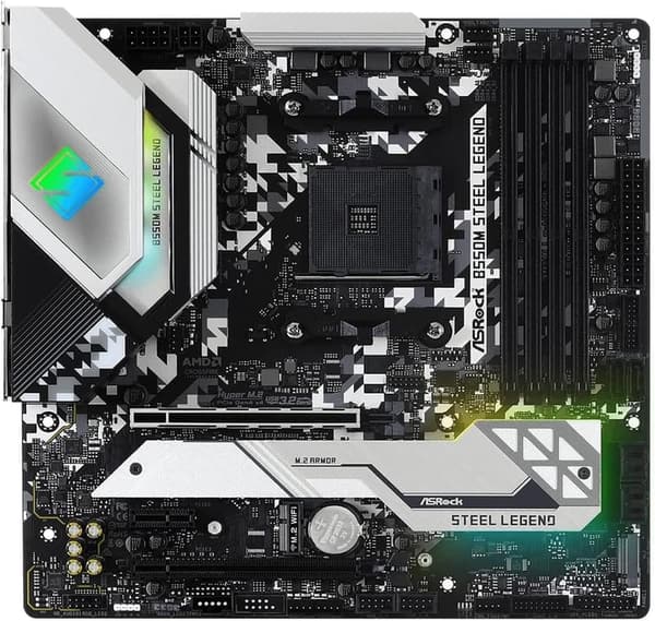 B550M Steel Legend Micro ATX マザーボード (AMD Ryzen 5000シリーズ対応)【国内正規代理店品】