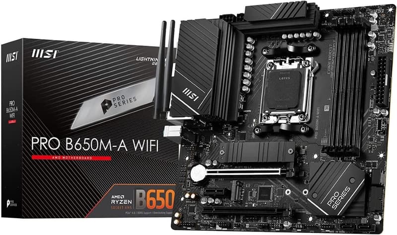 MSI PRO B650M-A WIFI マザーボード (AMD Ryzen 7000シリーズ対応) micro-ATX