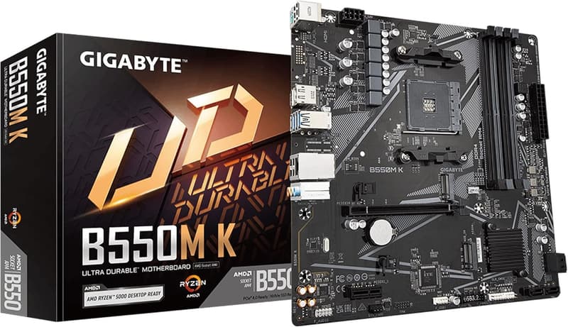 GIGABYTE B550M K MicroATXマザーボード [AMD B550チップセット]