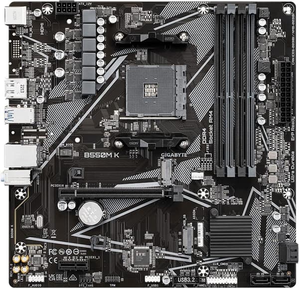 GIGABYTE B550M K MicroATXマザーボード [AMD B550チップセット]