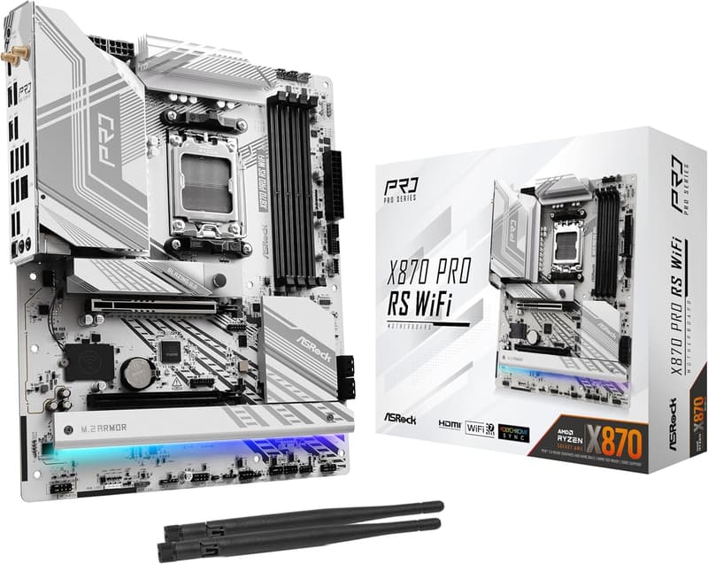 ASRock X870 Pro RS WiFi マザーボード (Socket AM5, AMD Ryzen 9000シリーズ対応)【国内正規代理店品】