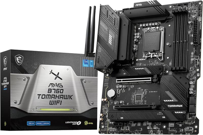 MSI MAG B760 TOMAHAWK WIFI DDR5 ATXマザーボード (LGA1700, B760チップセット)