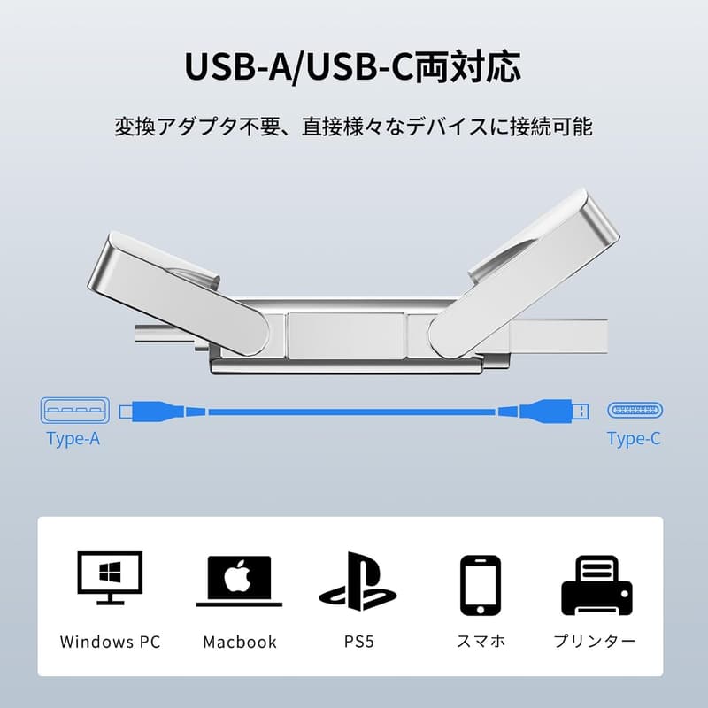 MOVE SPEED 外付けポータブルSSD 256GB USB 3.2 Gen2 Type-A/C対応 金属筐体 レザーケース付属