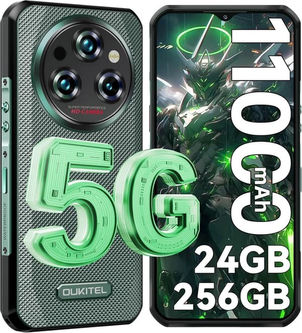 OUKITEL WP35 Pro 5G タフネススマホ 12GB RAM・512GB ROM・11000mAhバッテリー・6.6インチ大画面・64MP+32MPカメラ・SIMフリー