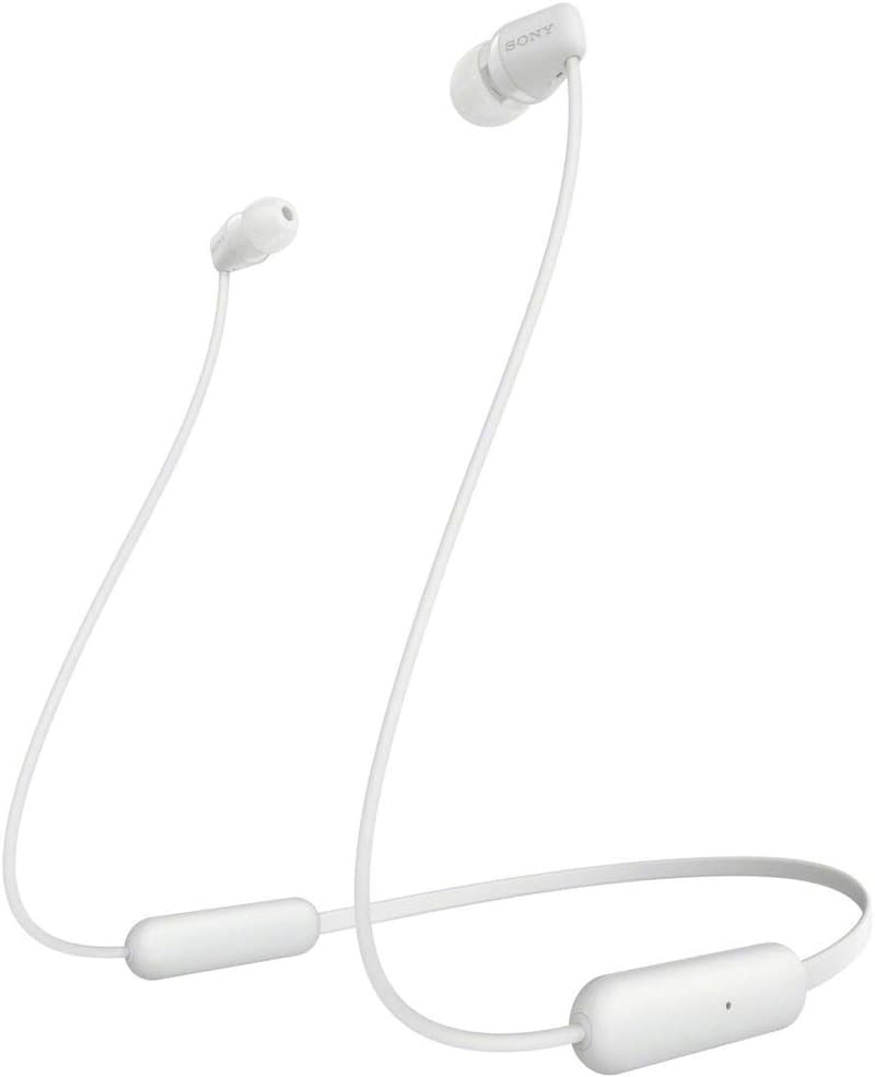 Bluetooth対応ワイヤレスイヤホン WI-C200 ホワイト 最大15時間再生 / マイク付き