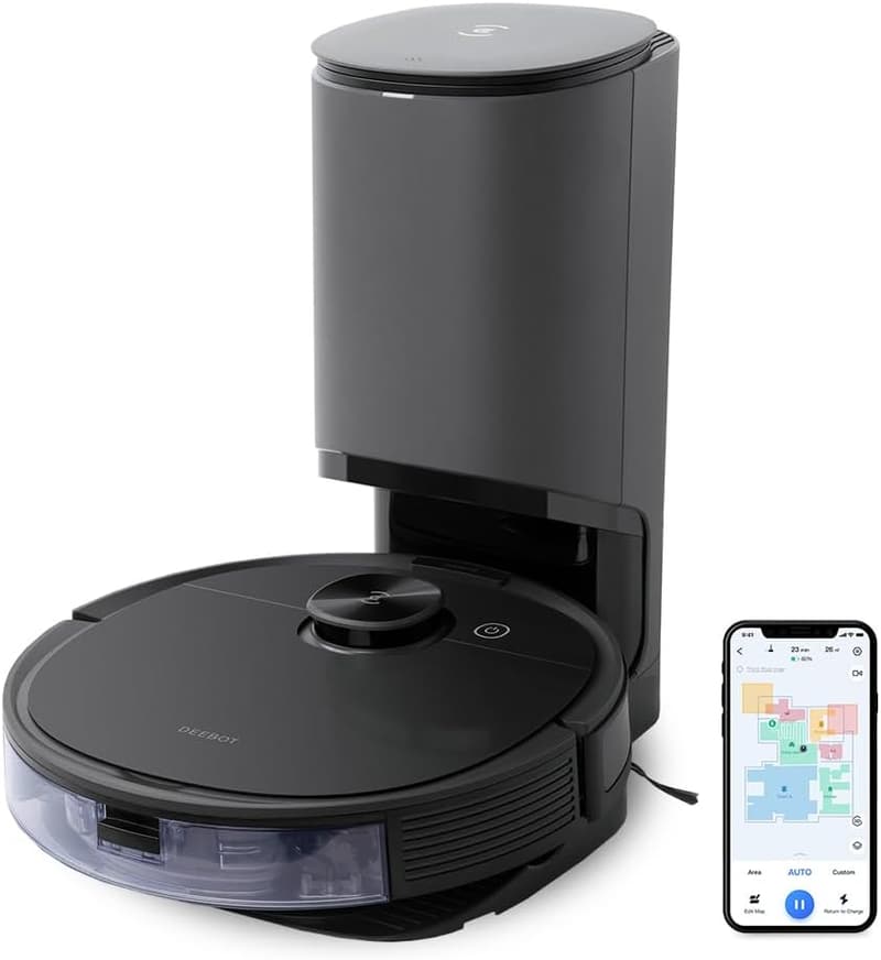 静音・強力吸引ロボット掃除機 DEEBOT N8Pro+ 自動ゴミ収集・水拭き対応・Alexa対応 ブラック
