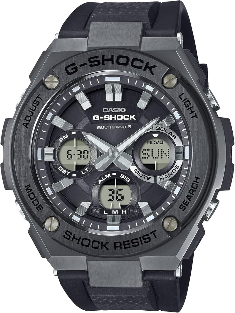 電波ソーラー G-SHOCK メンズ腕時計 GST-W110MS-1AJF ブラック