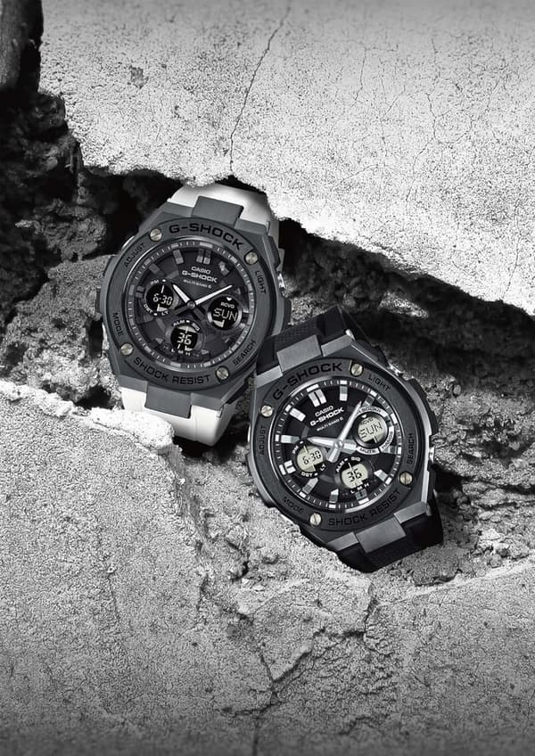 電波ソーラー G-SHOCK メンズ腕時計 GST-W110MS-1AJF ブラック