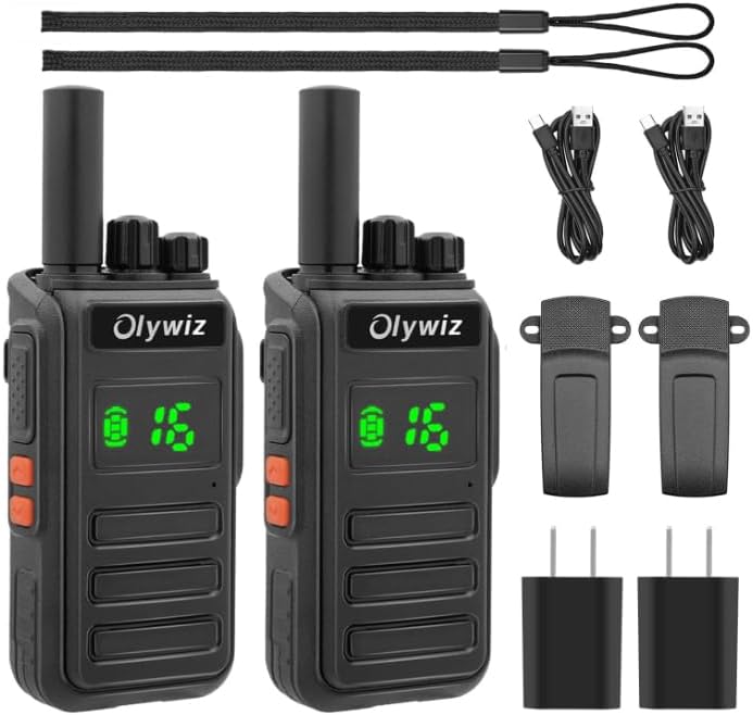 災害緊急対応 Olywiz 825 トランシーバー 2W 16チャンネル IP55防塵防水 2500mAh バッテリー 2台セット
