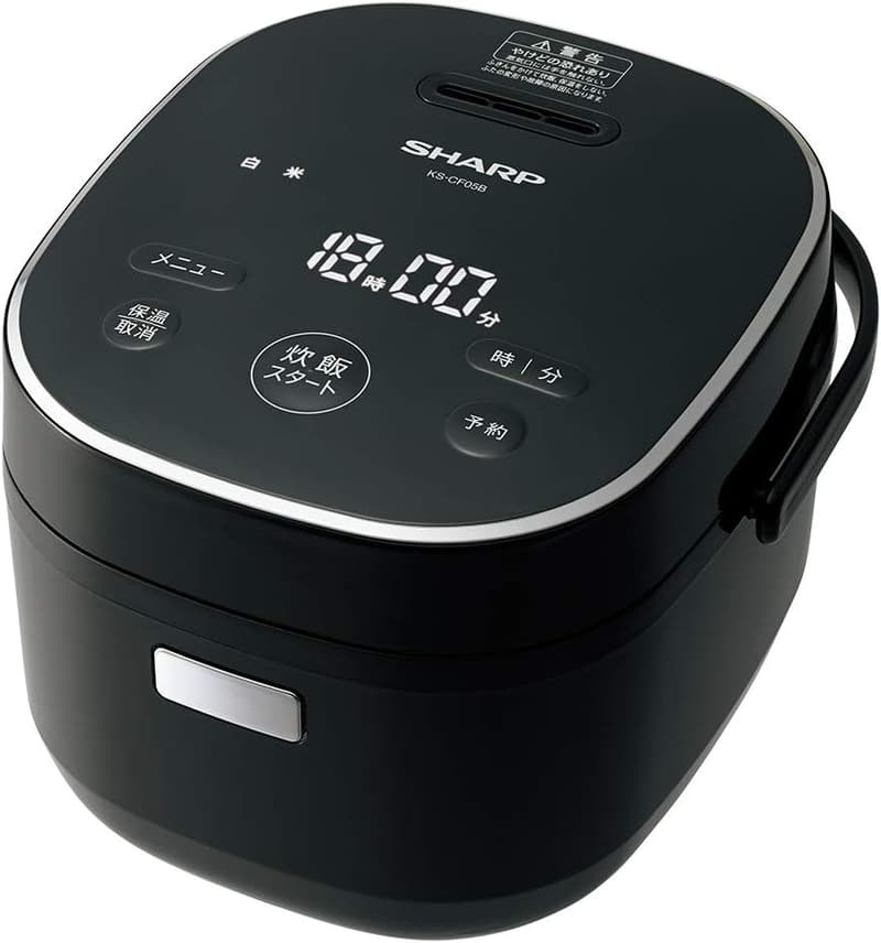 一人暮らし向け シャープ マイコン炊飯器 3合 パン調理機能 ブラック