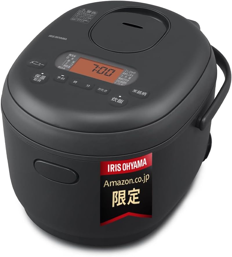 一人暮らし向けマイコン式5.5合炊飯器（煮込み・発酵調理可能）マットブラック