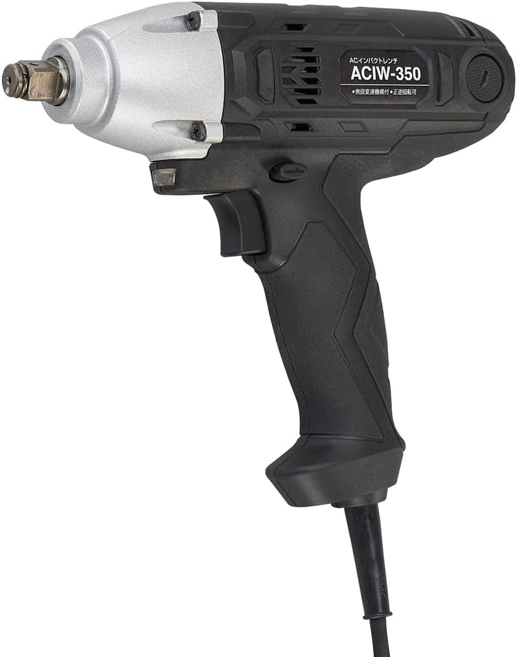 薄肉ディープソケットセット（17mm、19mm、21mm）付きコード式インパクトレンチ ACIW-350