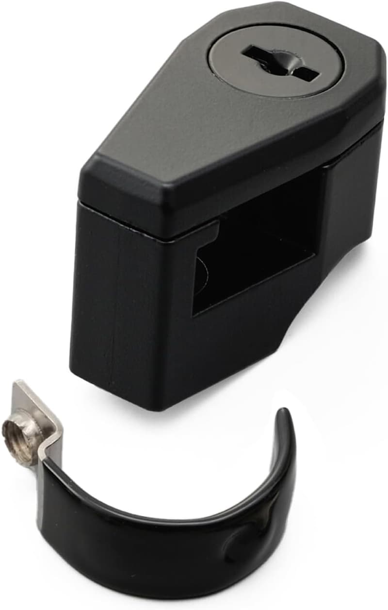 デイトナ バイク用 ヘルメットロック 鍵タイプ ブラック φ22.2/25.4mmハンドル用