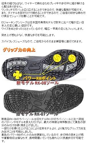 幅広4E ダイヤル式 スパイクレス ゴルフシューズ RK-08