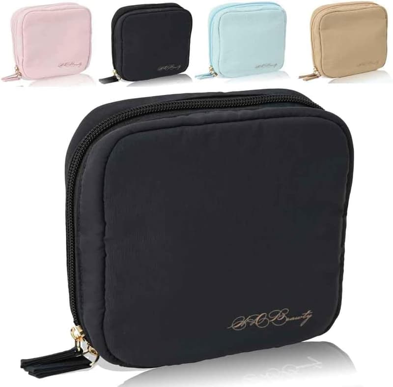 使いやすさ追求のメイクポーチ(メイクアップアーティスト監修)ブルーイッシュブラック