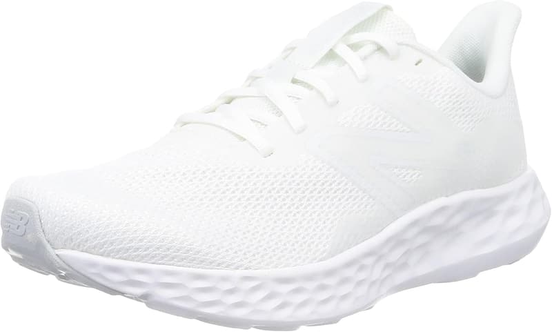 幅広軽量メンズランニングシューズ M411 ホワイト 通学用