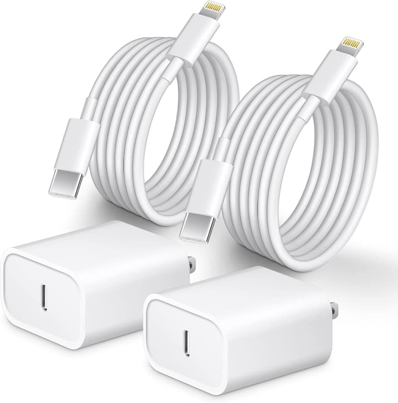iPhone 充電器 20W PD 急速充電器 2個セット USB-C & Lightningケーブル付 MFi認証 PSE認証 2m