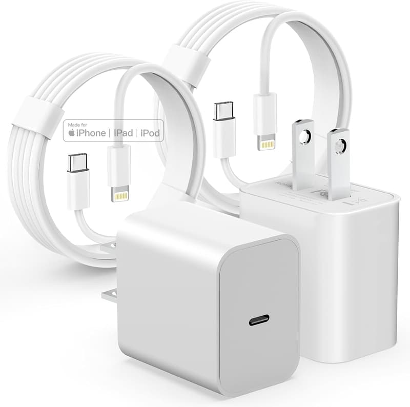 iPhone 充電器 20W PD 急速 2個セット USB-C - Lightningケーブル2m付き Apple認証